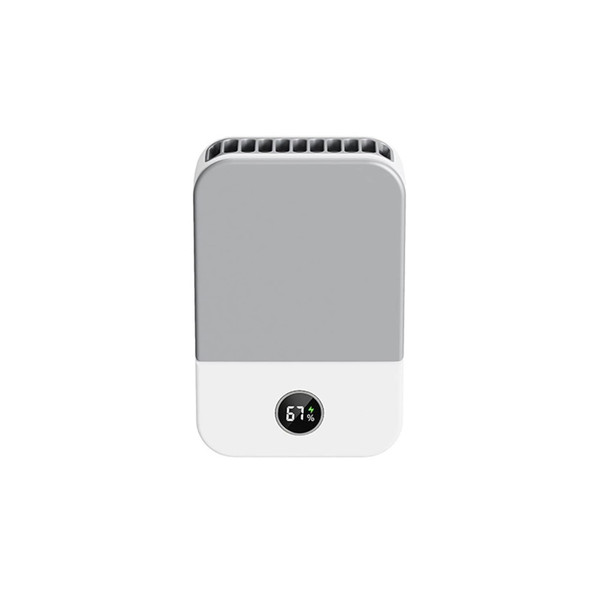 ZAPORA Mini Air Conditioner Fan Mini Portable Ventilator Hand Neck Fan Handheld Rechargeable Folding Cooling Table Small Hanging Air Conditioner (Color : Gray)