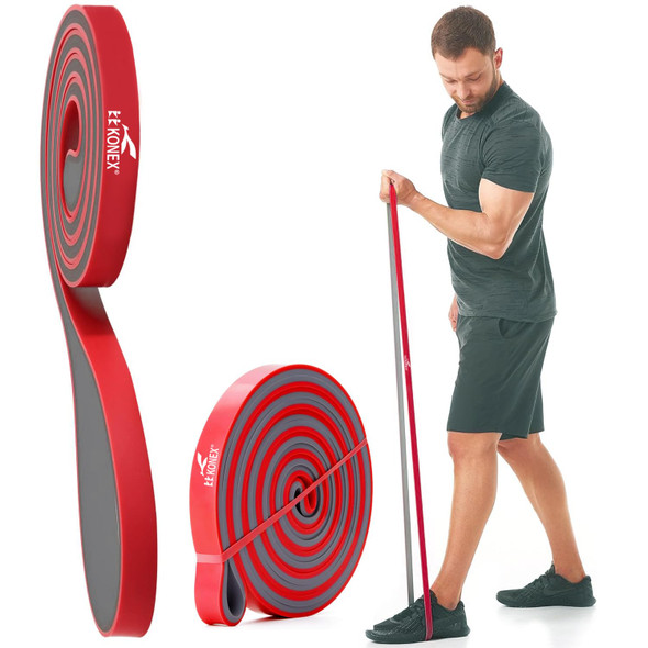 Konex Heavy Resistance Band for Men & Women | Exercise & Stretching Pull Up Bands for Home Workout & Gym (7-15 Kg, Red)