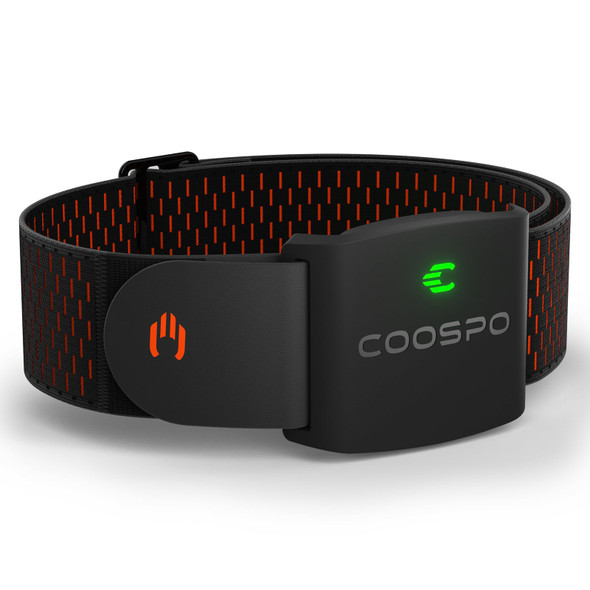 COOSPO HW9 Bluetooth 5.0 ANT+ Heart Rate Monitor Armband with HR Zones/Calories Burned Optical HRM Sensor for Fitness Training/Cycling/Running Compatible with Peloton DDP Yoga Wahoo