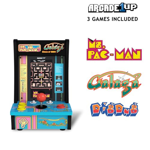 Arcade1Up Class Of Ãƒæ’Ã‚¢Ãƒ¢Ã¢‚¬Å¡Ã‚¬Ãƒ¹Ã…Œ81 Ms. Pac-Man/Galaga Countercade Ãƒæ’Ã‚¢Ãƒ¢Ã¢‚¬Å¡Ã‚¬Ãƒ¢Ã¢Š¬Ã…Œ 3 Classic Games, Retro Game Console For Home, Portable Console With 7-Inch Screen, Table-Top Video Game For Game Room