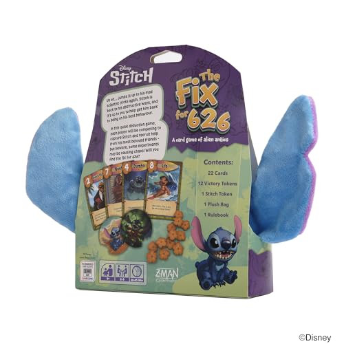 Asmodee Disney Stitch The Fix For 626: A Love Letter Game Ãƒæ’Ã‚¢Ãƒ¢Ã¢‚¬Å¡Ã‚¬Ãƒ¢Ã¢Š¬Ã…Œ Quick Deduction Card Game Featuring Disney'S Stitch & Friends For Kids & Adults, Ages 8+, 2-5 Players, 10 Min Playtime