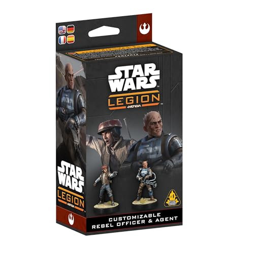 Asmodee Star Wars: Legion Customizable Rebel Officer & Agent - Tabletop Miniatures Game, Strategy Game For Kids And Adults, Ages 14+, 2 Players, 90 Min Playtime