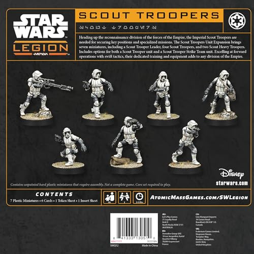 Asmodee Star Wars Legion Scout Troopers Unit Expansion - Tabletop Miniatures Game, Strategy Game For Kids And Adults, Ages 14+, 2 Players, 90 Min Playtime, Made By Atomic Mass Games