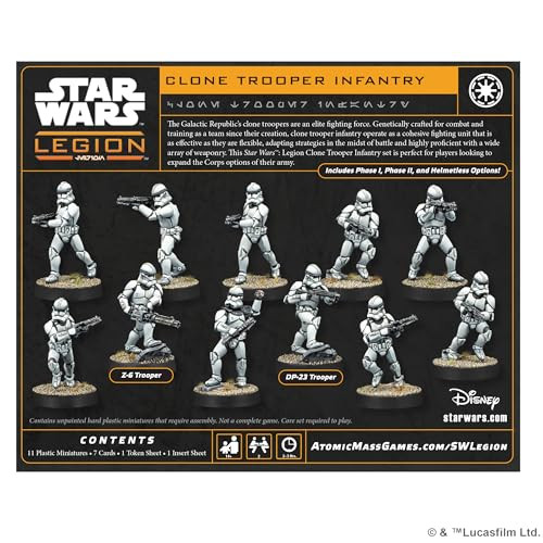 Asmodee Star Wars: Legion Clone Troopers Infantry Expansion - Tabletop Miniatures Game, Strategy Game For Kids And Adults, Ages 14+, 2 Players, 90 Min Playtime