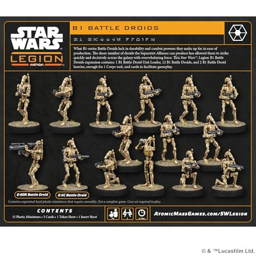Asmodee Star Wars: Legion B1 Battle Droids - Tabletop Miniatures Game, Strategy Game For Kids And Adults, Ages 14+, 2 Players, 90 Min Playtime