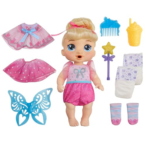Baby Alive Fairy Fashions Harper Hugs Doll With Clothes Accessories, Blonde Hair, 11 Inches, Kids Toys, Ages 3+ ( Exclusive)