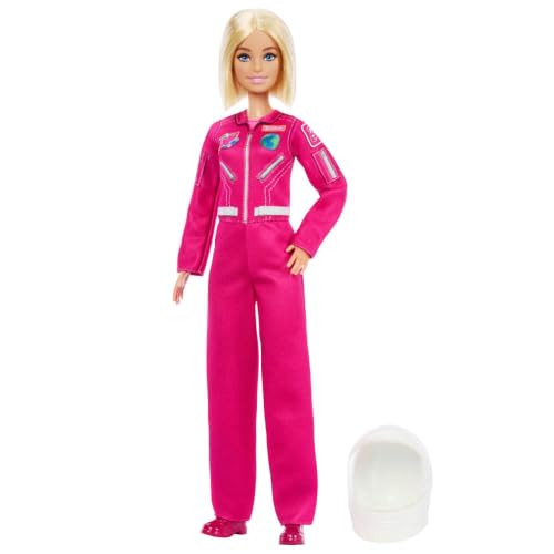 Barbie Careers Astronaut Fashion Doll Wearing Removable Look With Pink Spacesuit & Shoes, Plus Helmet Accessory,  Career Of The Year