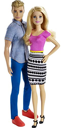 Barbie Dolls, Barbie And Ken Doll 2-Pack Featuring Blonde Hair And Bright Colorful Clothes, Kids Toys And s ( Exclusive)