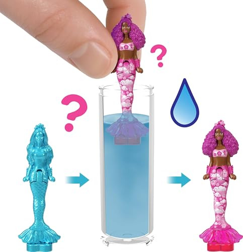 Barbie Mini Land 5 Dolls Reveal Pack, 1.5-Inch Mini Dolls With Surprise Reveal & Sensory Play Piece (Styles May Vary)