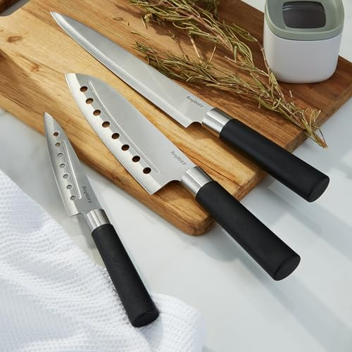Berghoff Codon 3Pc Knife Set Stainless Steel Sharp Blades With Pp Handle Rust Proof For Cutting Slicing Chopping Dicing