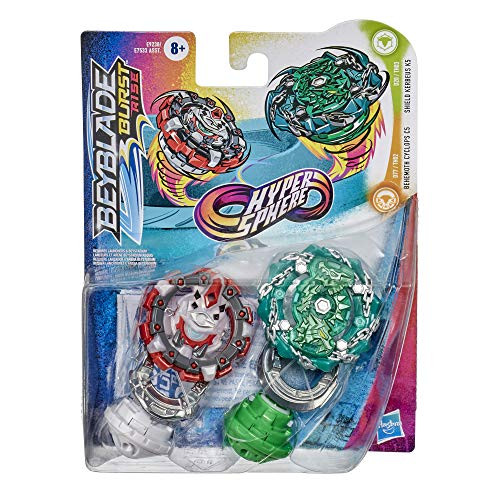 Beyblade Burst Rise Hypersphere Dual Pack Shield Kerbeus K5 And Behemoth Cyclops C5-2 Right-Spin Battling Top Toys, Ages 8 And Up
