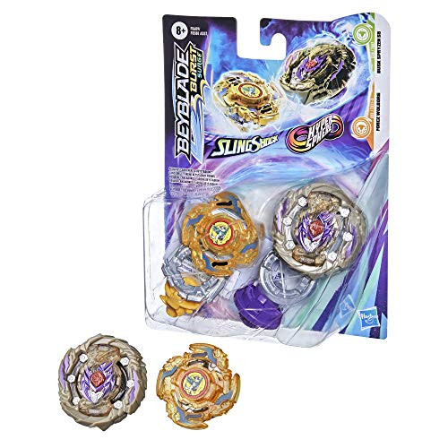 Beyblade Burst Surge Dual Collection Pack Hypersphere Dusk Spryzen S5 And Slingshock Force Wolborg Spinning Top Toys - 2 Battling Game Tops