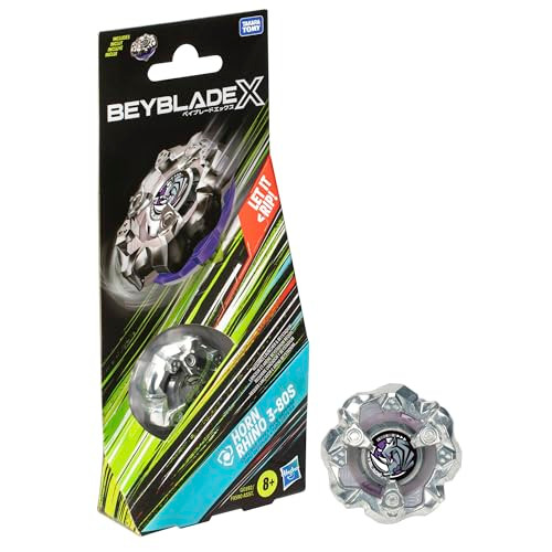 Beyblade X Horn Rhino 3-80S Booster Pack Set With Defense Type Right-Spinning Top Battling Top Toys For 8 Year Old Boys And Girls