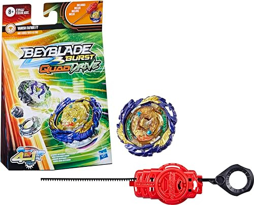 Beyblade Burst Quaddrive Vanish Fafnir F7 Spinning Top Starter Pack - Stamina/Balance Type Battling Game With Launcher, Toy For Kids