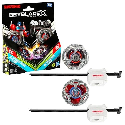 Beyblade X Transformers Collab Optimus Primal 3-60F Vs. Starscream 3-80N Multipack Set With 2 Tops & 2 Launchers Battling Top Toys For 8 Year Old Boys & Girls ( Exclusive)