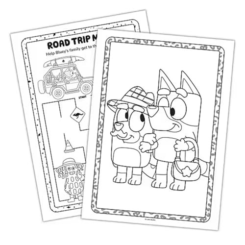 Bluey Jumbo Coloring And Activity Book Set - Cartoon Coloring Pages, Activity Sheets, Game, Puzzles, More  Bluey Coloring Book For Boys, Girls, Kids