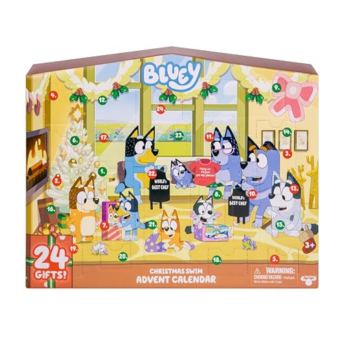 Bluey Advent Calendar Pack Toys For Girls And Boys, 24 Days Of Surprises, Kids  Advent Calendar W/Accessories, Stickers & Mini Christmas Tree