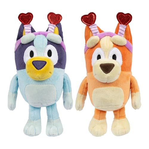 Bluey Figure 2-Pack Smoochy Kiss Bingo. 2 Episode-Themed Figures With Moving Arms & Love Letter Accessory, 2.5-3" (6-7.6 Cm) Poseable Toys For Kids. Recreate Moments From The Show.