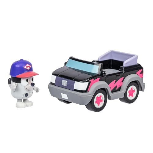 Bluey Mini Racers Toy Vehicles Set Of 4, Garbage Truck, Convertible, Family Car, And Firetruck Small Toy Cars, Toddler Car Toys For Ages 3+