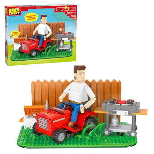 Brickcraft King Of The Hill Hank Hillãƒæ’Ã‚¢Ãƒ¢Ã¢‚¬Å¡Ã‚¬Ãƒ¢Ã¢‚¬Å¾Ã‚¢S Backyard Building Kit (586-Piece Set), Hank Hill Figure, Lawn Mower, Grill & Cooler, Animated Tv Show Collectible Display Xmas Christmas