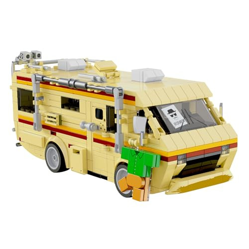 Brickcraft Officially Licensed Breaking Bad Rv Building Kit (477 Pieces) Walter Whiteãƒæ’Ã‚¢Ãƒ¢Ã¢‚¬Å¡Ã‚¬Ãƒ¢Ã¢‚¬Å¾Ã‚¢S Rolling Camper Van Set With Secret Lab Interior, Tv Show Collectible Model, Display Toy For Fans And Adults