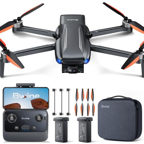 Bwine F7Mini 8K Ai Drones 64 Mins With Camera For Adults 4K/30Fps Video, 3-Axis Brushless Gimbal 20000Ft Transmission, Vertical Shooting, Gps Update, Follow, Waypoint, Orbit Fly