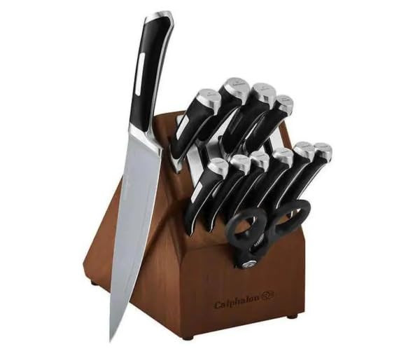 Calphalon Precision Sharpin Nonstick 13-Piece Cutlery Set With Self Sharpening Block