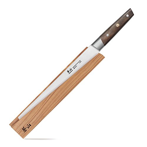 Cangshan R Series 62649 German Steel Forged Bread Knife With Ashwood Sheath, 10.25-Inch