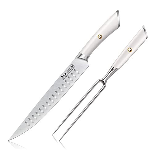 Cangshan Elbert Series German Steel Forged 2-Piece Carving Set (Black)