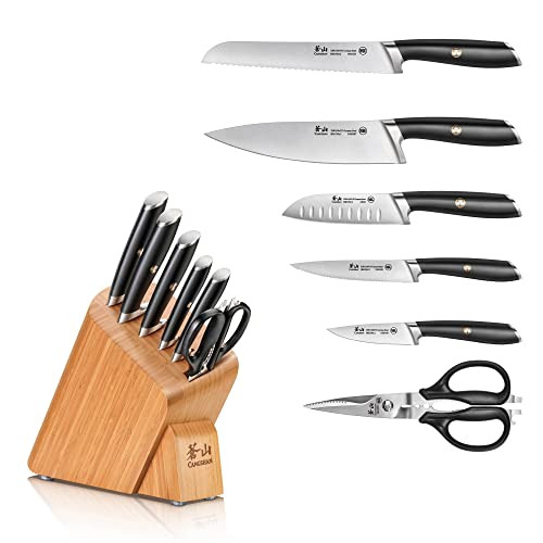Cangshan L Series 7-Piece Knife Block Set, Forged German Steel, 1026603