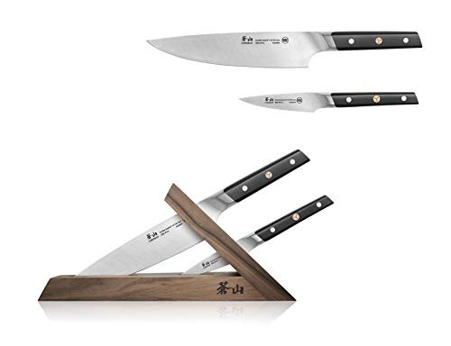 Cangshan Tc Series 1021202 Swedish 14C28N Steel Forged 3-Piece Knife Block Set, Walnut