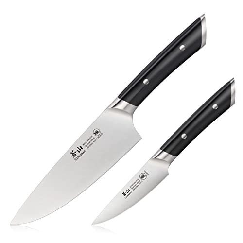 Cangshan Helena Series German Steel Forged Starter Knife Set (Black, 3-Piece)