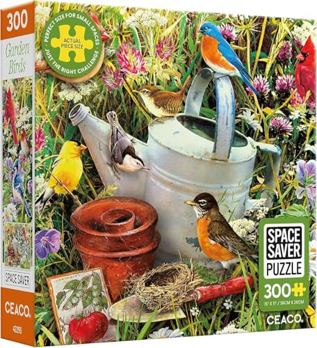 Ceaco Ãƒæ’Ã‚¢Ãƒ¢Ã¢‚¬Å¡Ã‚¬Ãƒ¢Ã¢Š¬Ã…Œ Garden Birds - 300 Piece Jigsaw Space Saver Puzzle Ãƒæ’Ã‚¢Ãƒ¢Ã¢‚¬Å¡Ã‚¬Ãƒ¢Ã¢Š¬Ã…Œ Puzzles For Smaller Spaces And Surfaces