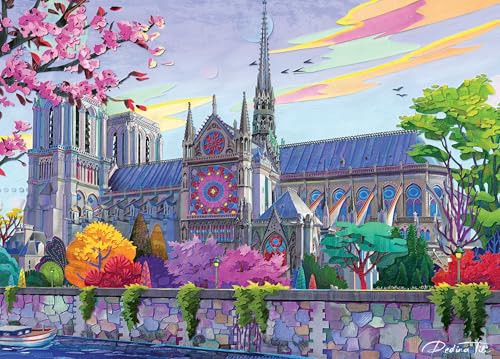 Ceaco Ez 2 Hold - Colorful Notre Dame - 500 Oversized Piece Puzzle