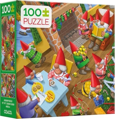 Ceaco - Holiday - Christmas Time Gnomes - 100 Piece Jigsaw Puzzle