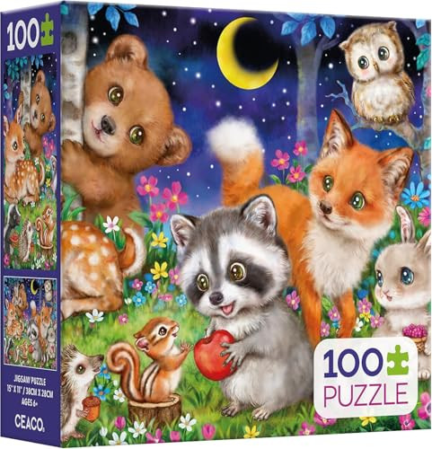 Ceaco - Kayomi Harai - Woodland Friends - 100 Piece Jigsaw Puzzle