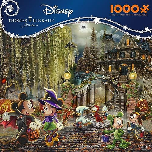 Ceaco - Thomas Kinkade - Disney - Mickey And Minnie Halloween Fun - 1000 Piece Jigsaw Puzzle