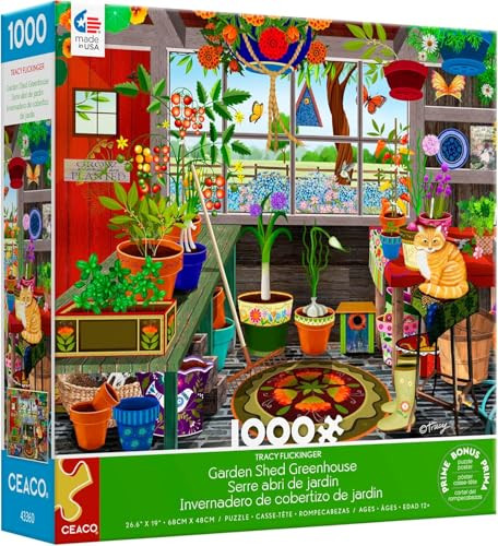Ceaco - Garden Shed Greenhouse - 1000 Piece Jigsaw Puzzle
