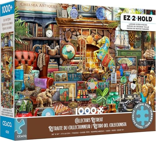 Ceaco - Ez2Hold - Collector'S Retreat - 1000 Piece Jigsaw Puzzle For Adults - Challenging Puzzle Perfect For Game Nights - Finished Size Is 30 X 24