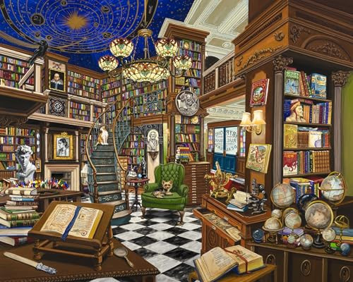 Ceaco - Ez2Hold - Joel Mcintyre - Rare Book Dealer- 1000 Piece Jigsaw Puzzle For Adults - Challenging Puzzle Perfect For Game Nights - Finished Size Is 30 X 24