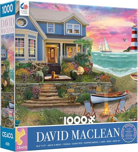Ceaco - David Maclean - Heart Beach - 1000 Piece Jigsaw Puzzle