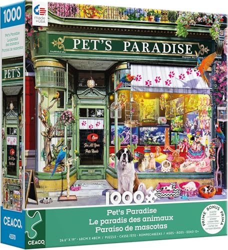 Ceaco - Shop Windows - Pet'S Paradise - 1000 Piece Jigsaw Puzzle