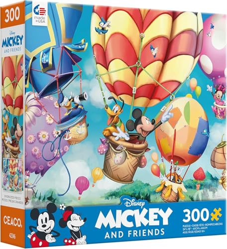 Ceaco - Disney - Mickey'S Air Balloon - 300 Oversized Piece Jigsaw Puzzle