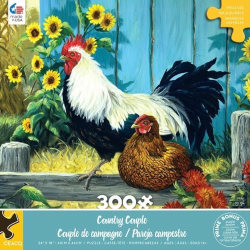 Ceaco - Country Couple - 300 Oversized Piece Jigsaw Puzzle