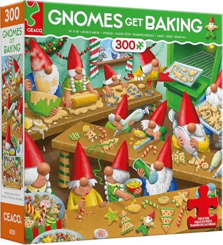Ceaco - Holiday - Gnomes Get Baking - 300 Piece Jigsaw Puzzle