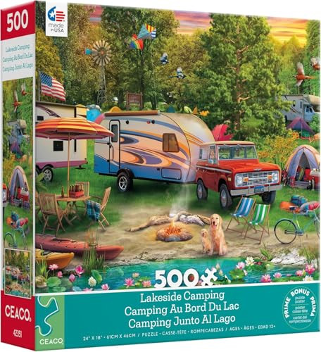Ceaco - Lakeside Camping - 500 Piece Jigsaw Puzzle
