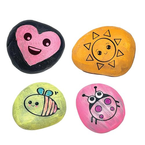 Creativity For Kids Chalk N' Rock Bucket Kit  Draw Chalk Designs And Paint 20 Rocks To Build A Colorful Rock Snake  A Fun Diy Sidewalk Art And Outdoor Activity For Kids (Ages 6+)