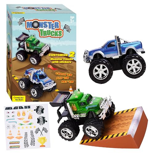 Creativity For Kids Monster Truck Custom Shop - Customize 4 Monster Trucks, s For Boys (Ages 5+)
