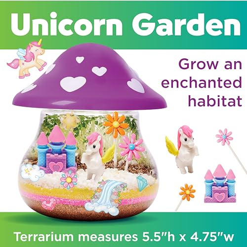 Creativity For Kids Plant And Grow Unicorn Forest: Terrarium Kit For Kids, Unicorn Toys And Stem Kits, Arts And Crafts For Girls (Ages 6+)