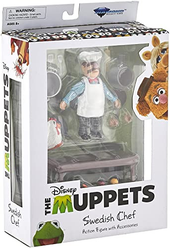 Diamond Select Toys The Muppets Best Of Series 2: Swedish Chef With Kitchen Action Figure, Multicolor Small